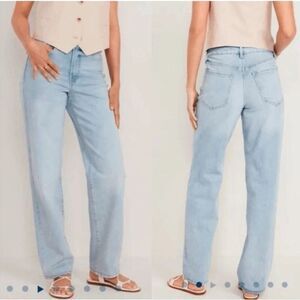 Old Navy Women's High Rise OG Loose Jeans Nessa Light Wash sz 8